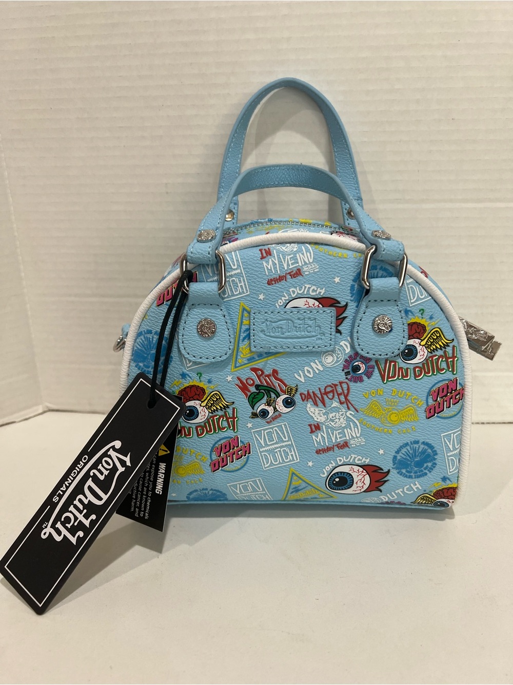 Von Dutch Light Blue Jax Crossbody/Handbag NWT!